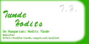 tunde hodits business card